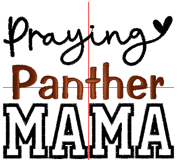 Praying Panther Mama Embroidered T-Shirt