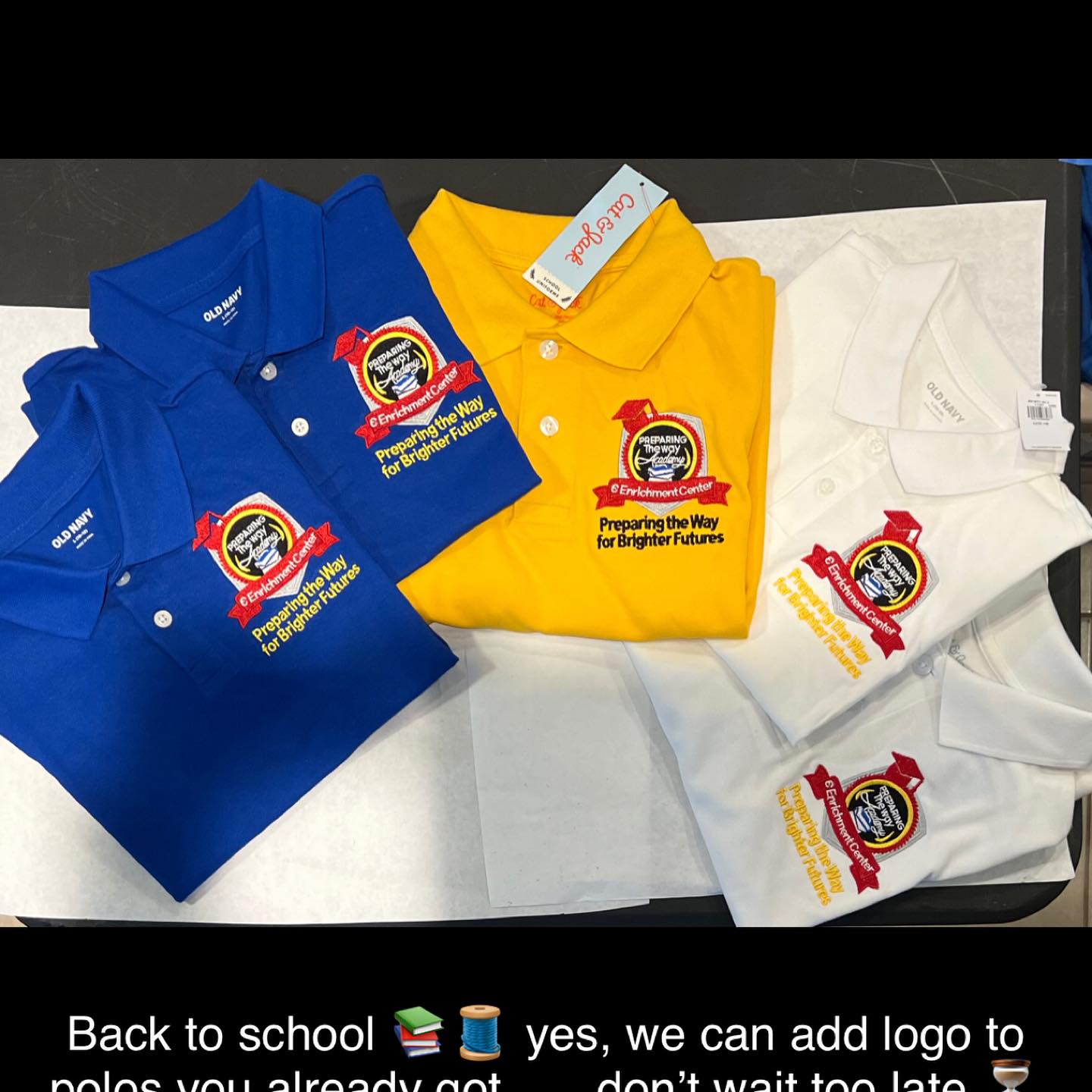 School Uniform- Embroidery Add On (only)