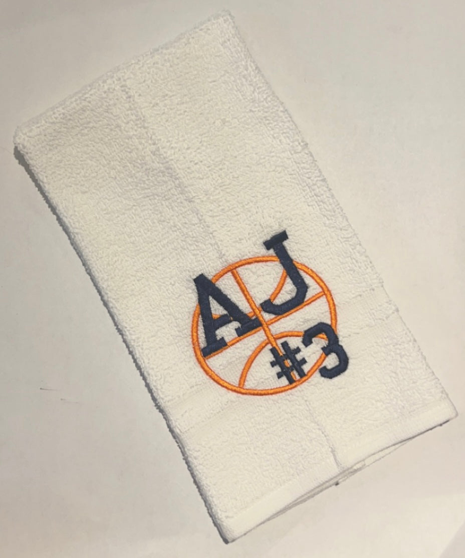 Custom Personalized Embroidered Sports Hand Towel
