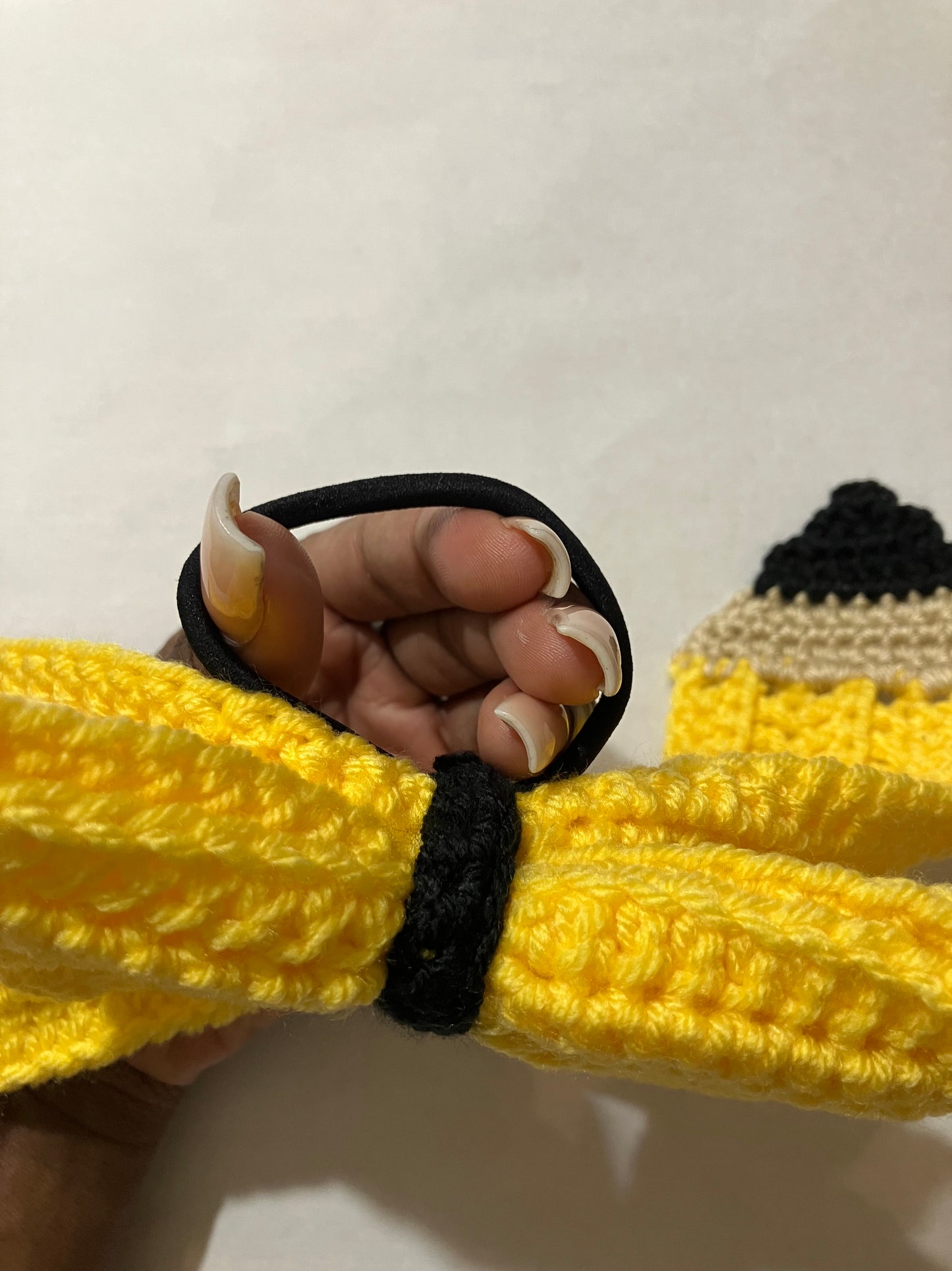 Crochet Pencil Hair Bow – Handmade Back-to-School Style