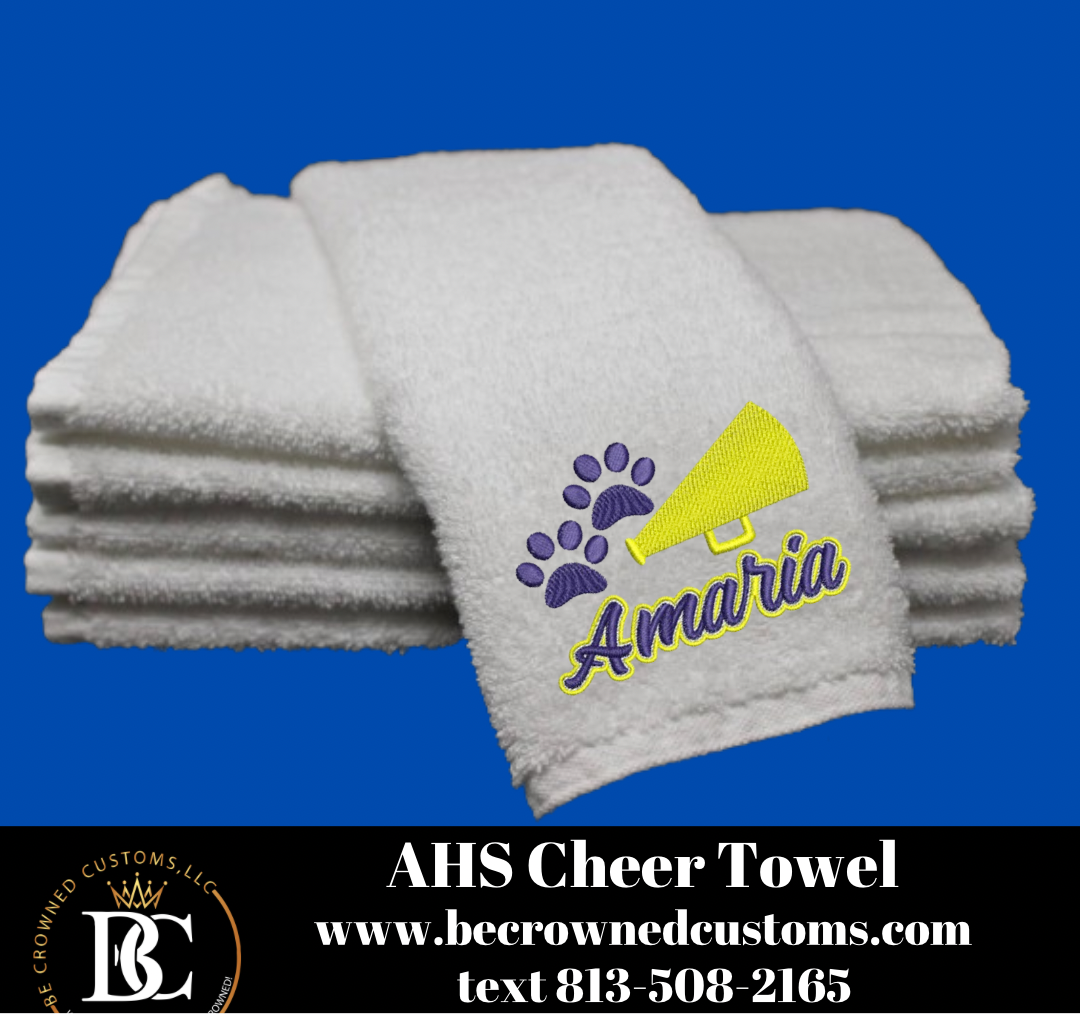 Custom Personalized Embroidered Sports Hand Towel
